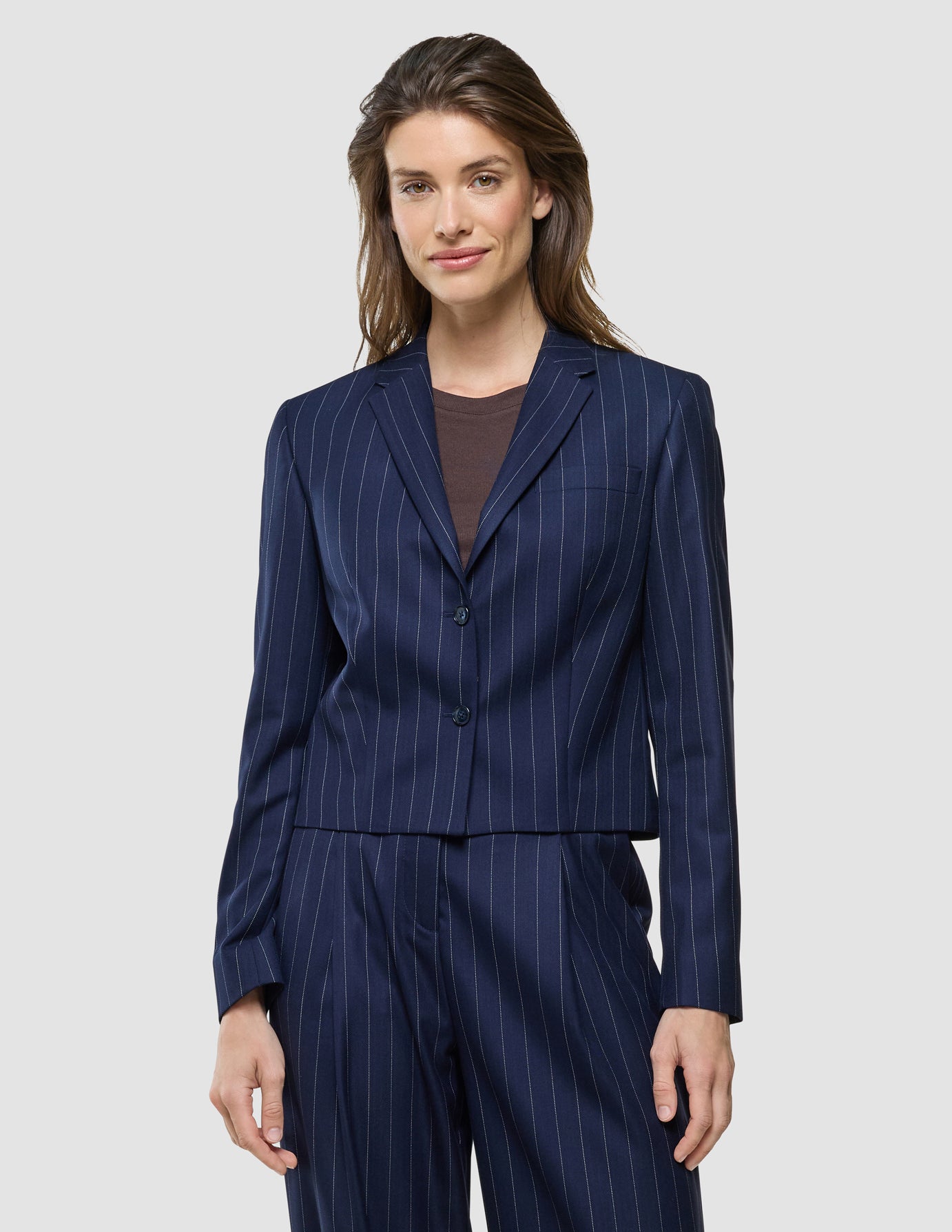 Women Raina Short Blazer Night Sky Pinstripe